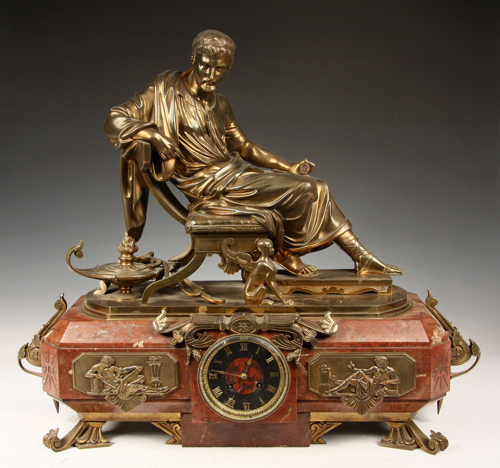 FANTASTIC BRONZE & JASPER MANTEL