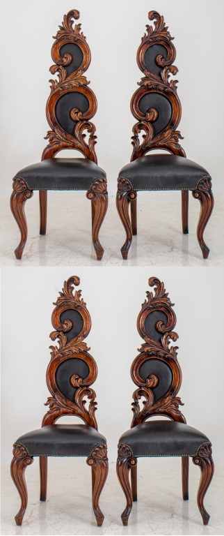 FANTASY ROCOCO DINING CHAIRS, 4