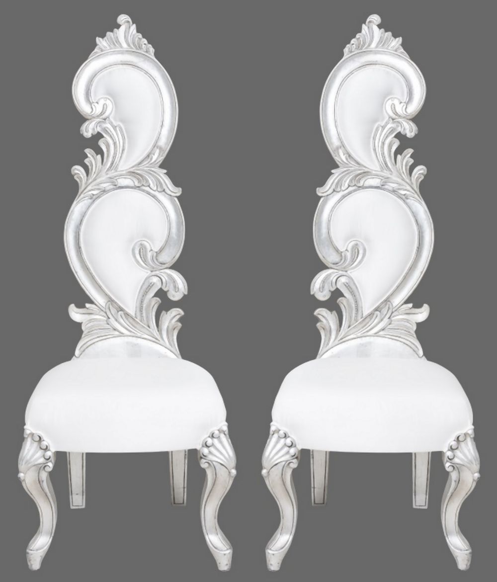 FANTASY ROCOCO SILVERED WOOD SIDE