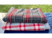 Faribault 100% wool, red, whit