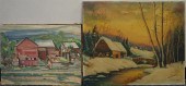 FARM LANDSCAPE, TWO UNFRAMED O