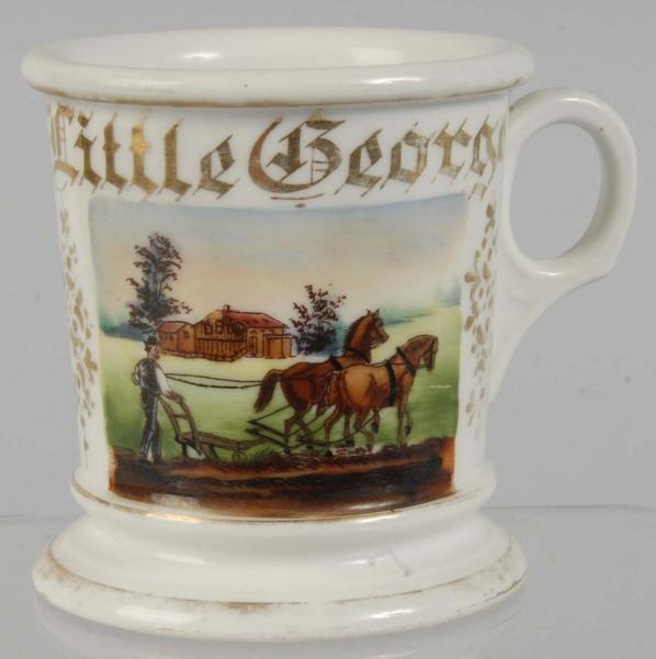 Farmer Shaving Mug.  Description