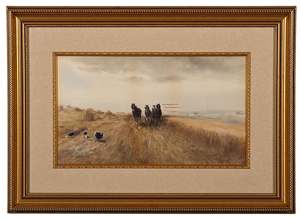 Farmers Cutting Hay by Frank F.
