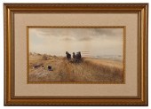 Farmers Cutting Hay by Frank F