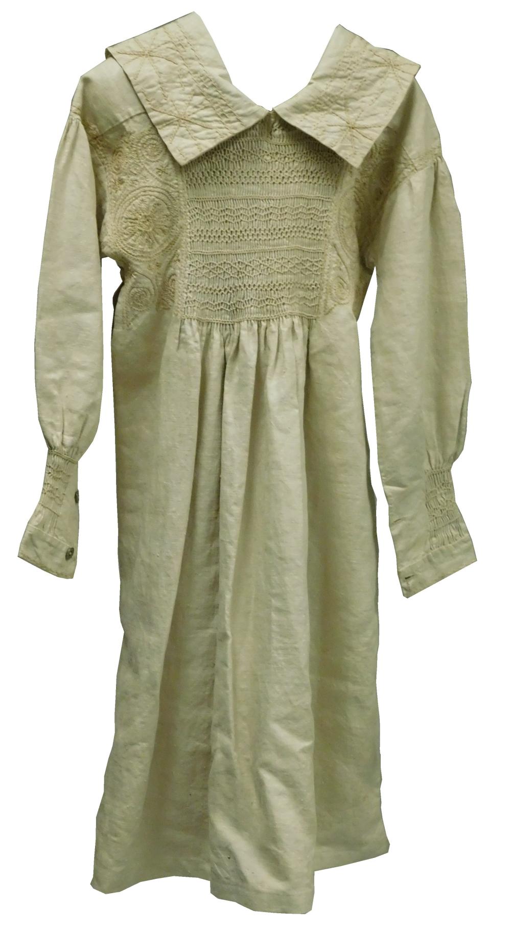 FARMER'S SMOCK, 19TH C. ENGLISH
