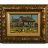 Farmhouse Scene by Adrianus Bo