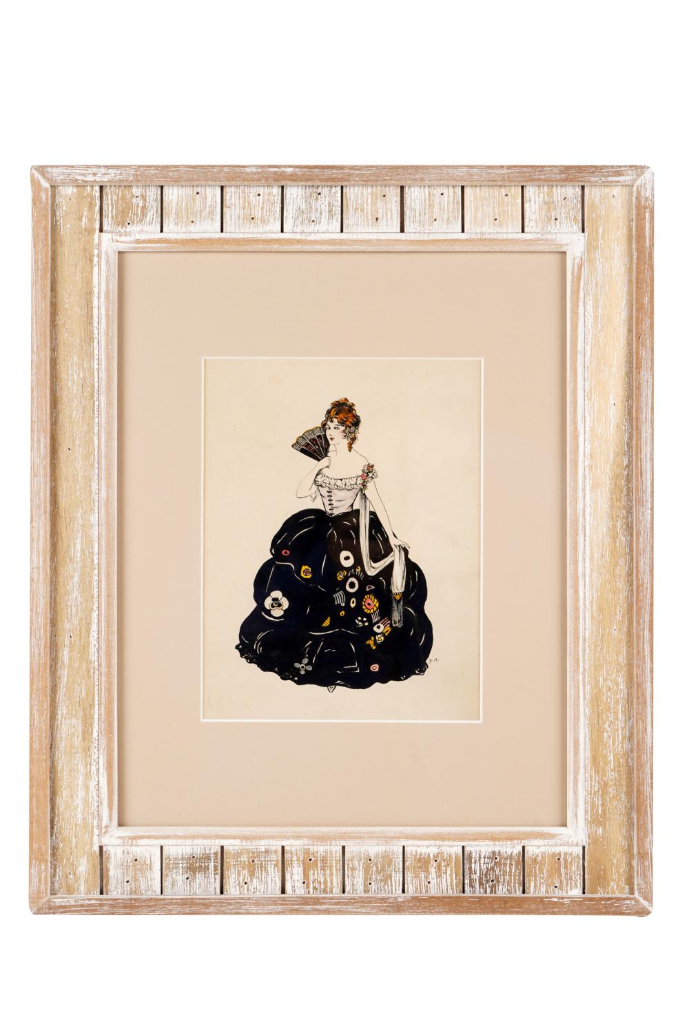 FASHION ILLUSTRATIONink on paper,