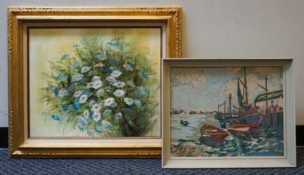 FAUVIST STYLE PORT SCENE AND