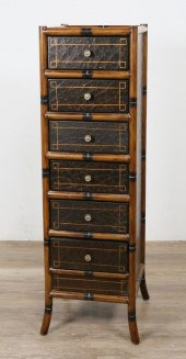 FAUX BAMBOO AND LEATHER LINGER