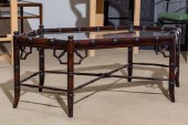 FAUX BAMBOO CARVED MAHOGANY CO