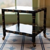FAUX BAMBOO EBONIZED TELEPHONE