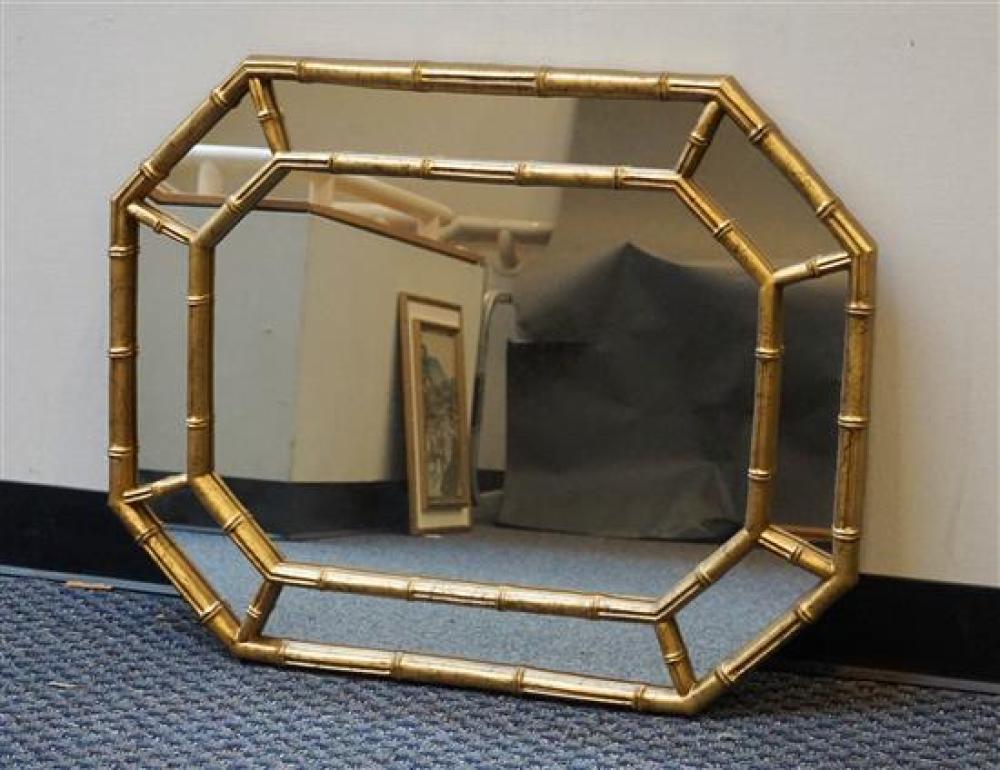 FAUX BAMBOO GILT FRAME OCTAGONAL