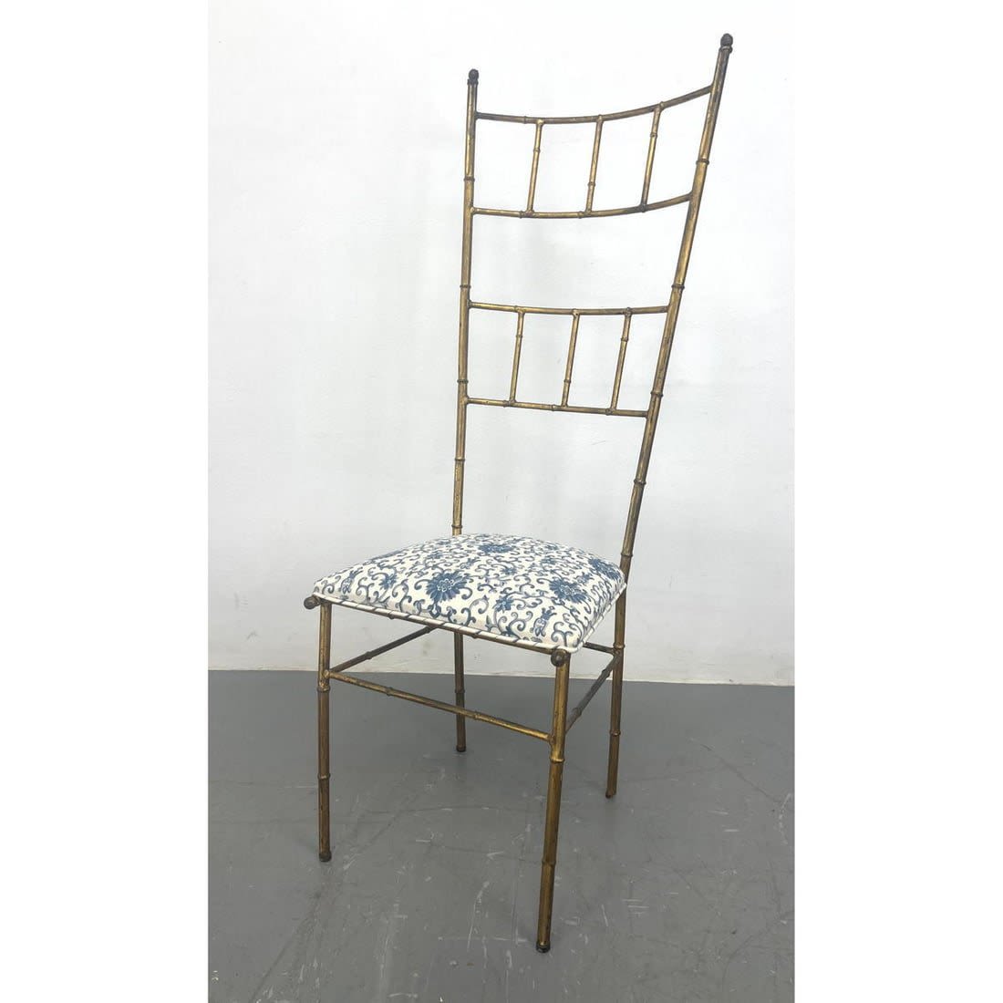 Faux Bamboo Metal Tall Back Side