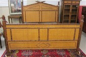 FAUX BAMBOO QUEEN BED WITH RAI
