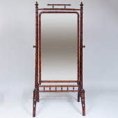 FAUX BAMBOO STAINED WOOD CHEVA
