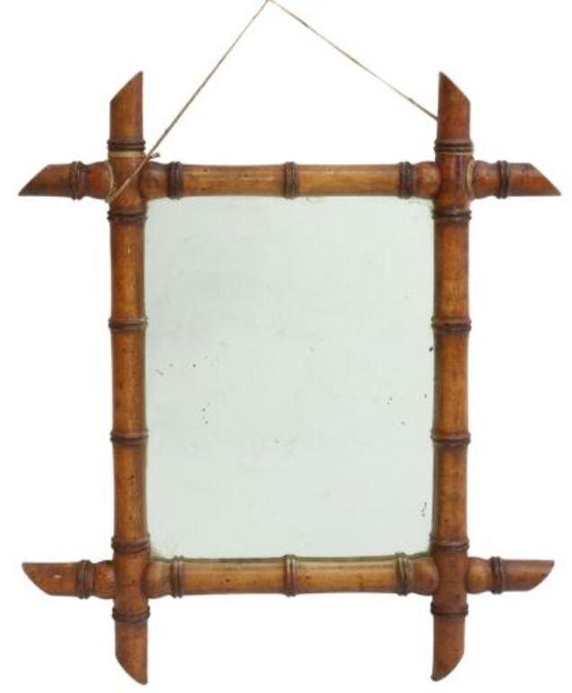FAUX BAMBOO WALL MIRRORFaux