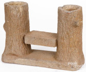 FAUX BOIS VASE, CA. 1900<br>Fa