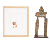 FAUX BRONZE METAL SCULPTURE<br
