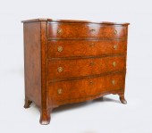 FAUX BURLWOOD CHEST OF DRAWERS