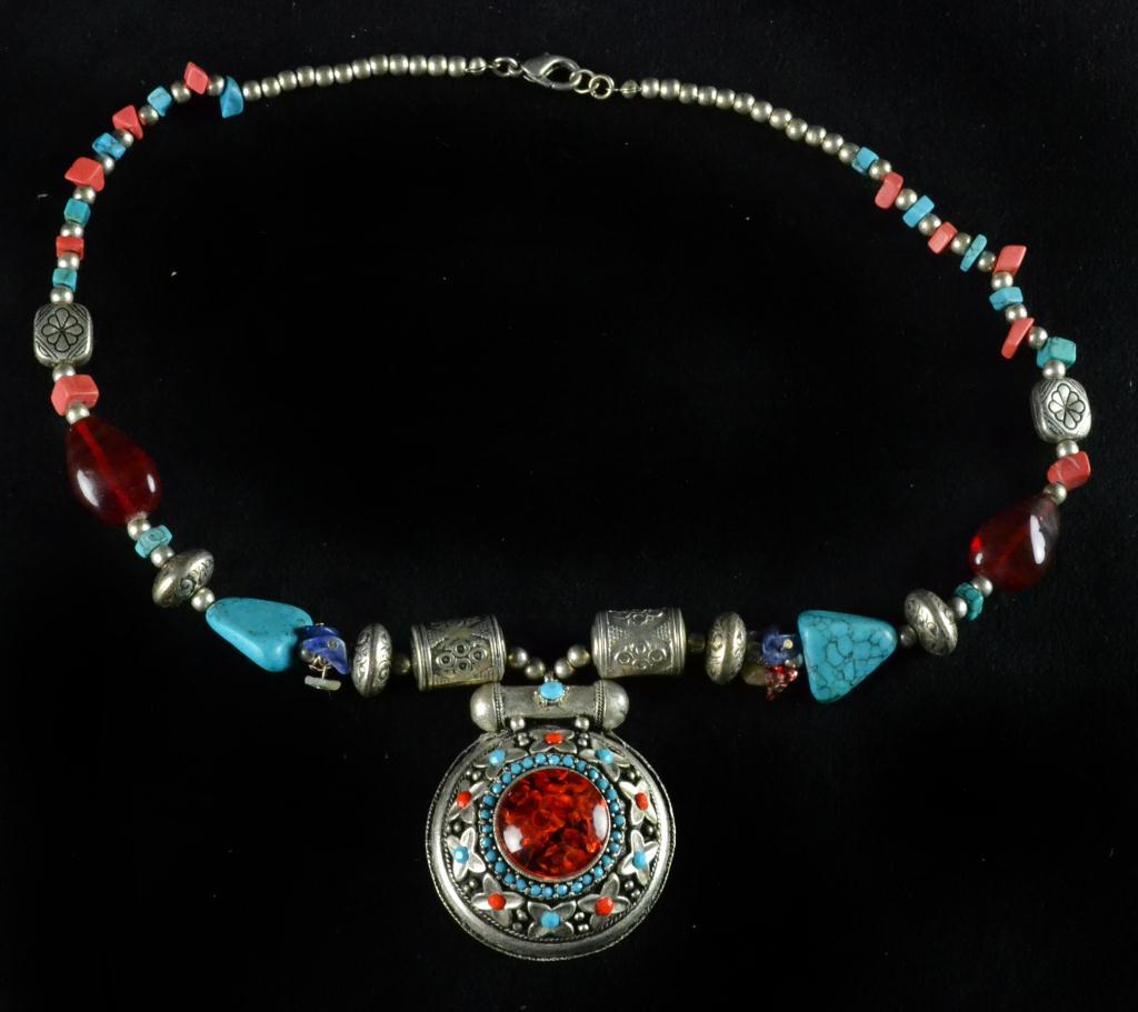 Faux Coral & Turquoise