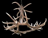 FAUX DEER/ELK ANTLER CHANDELIE