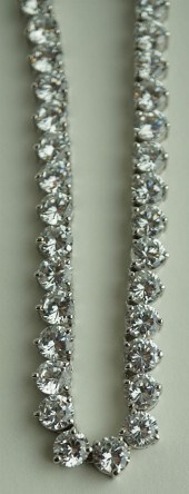 FAUX DIAMOND RIVIERA NECKLACEF