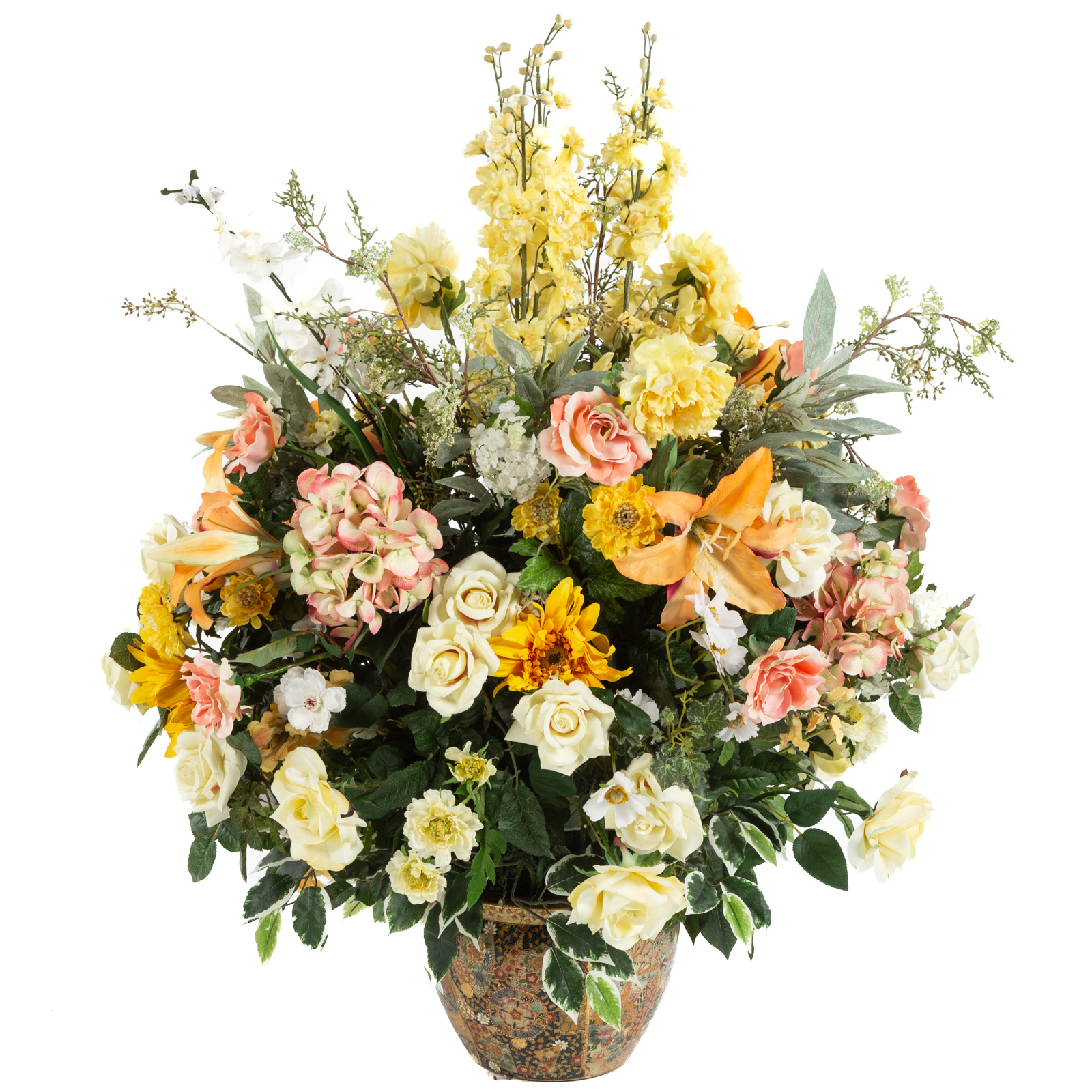 FAUX FLORAL ARRANGEMENT IN