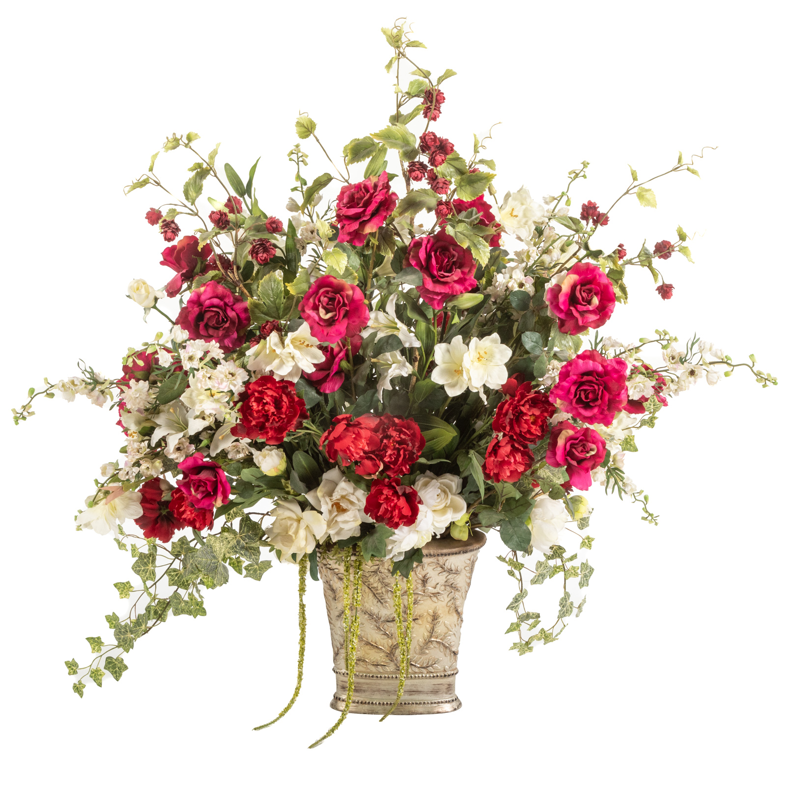 FAUX FLORAL ARRANGEMENT WITH