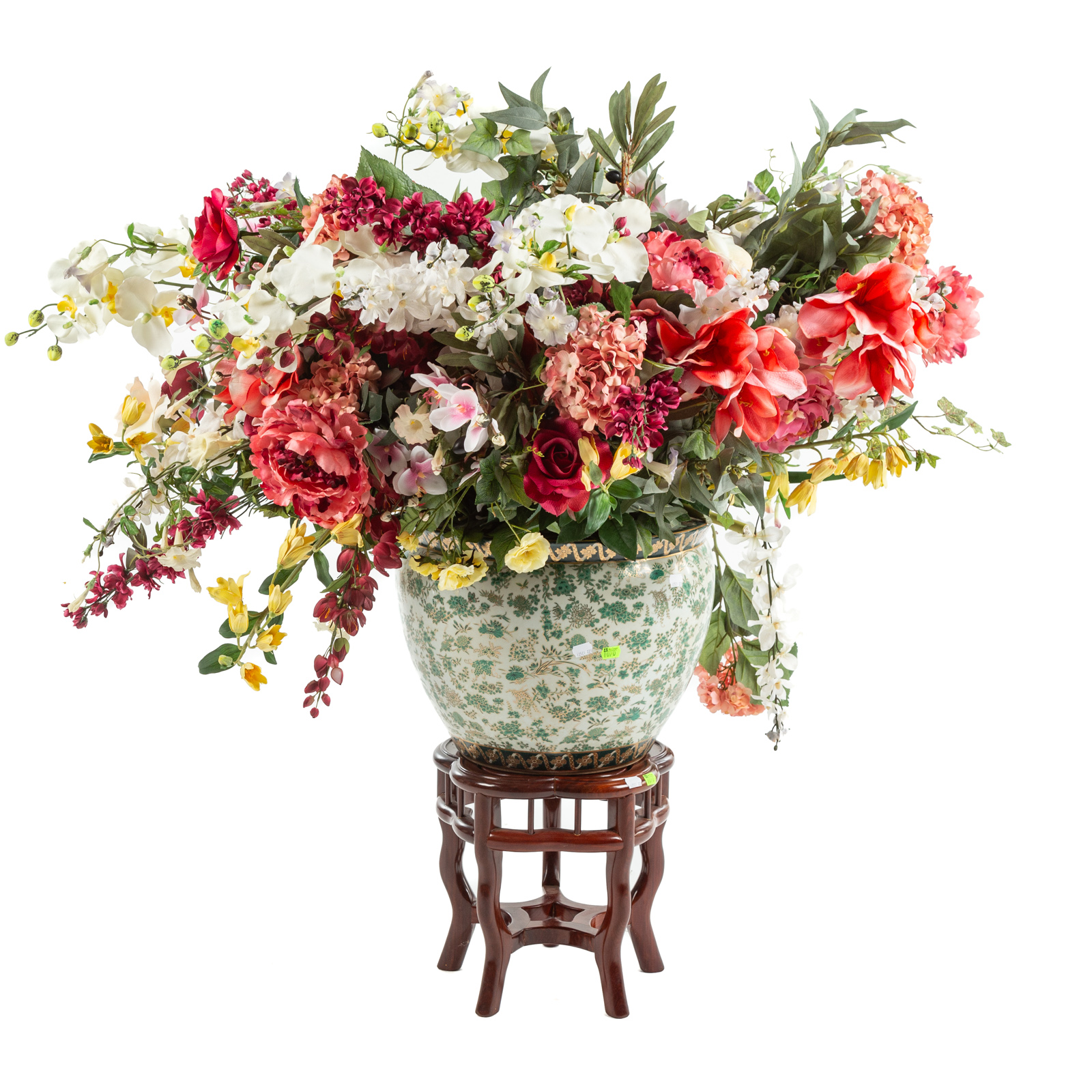 FAUX FLORAL ARRANGEMENTS IN PINKS &
