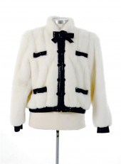 Faux fur jacket and angora swe
