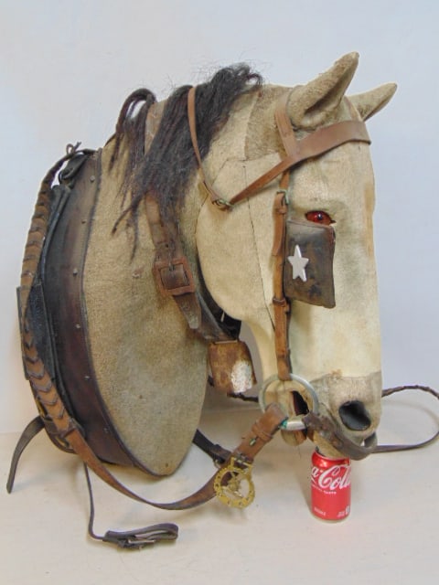 FAUX HORSE HEAD MOUNT, WITH