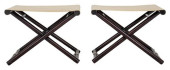 FAUX LEATHER FOLDING STOOLS, P