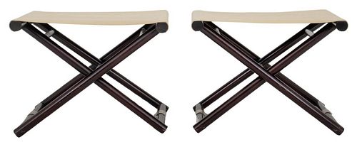 FAUX LEATHER FOLDING STOOLS,
