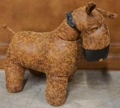 FAUX LEATHER STUFFED DONKEY, D