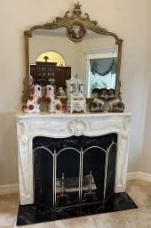FAUX MARBLE FIREPLACE MANTLE,