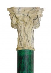 FAUX MARBLE GREEN AND WHITE PA