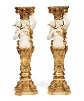 FAUX MARBRE, GILT COMPOSITION