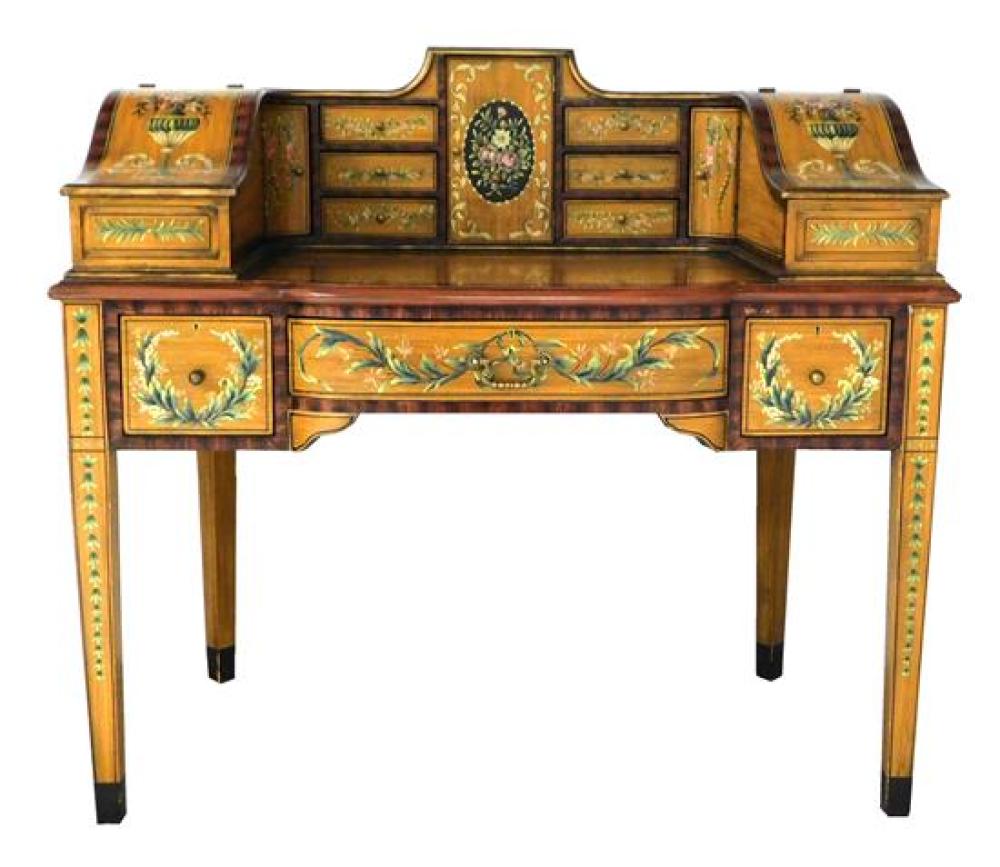 FAUX PAINTED LADY'S DESK, LAMINATED