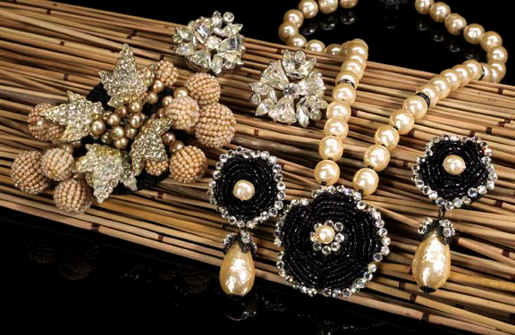 Faux Pearl and Rhinestone