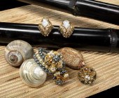 Faux Pearl and Rhinestone Elas