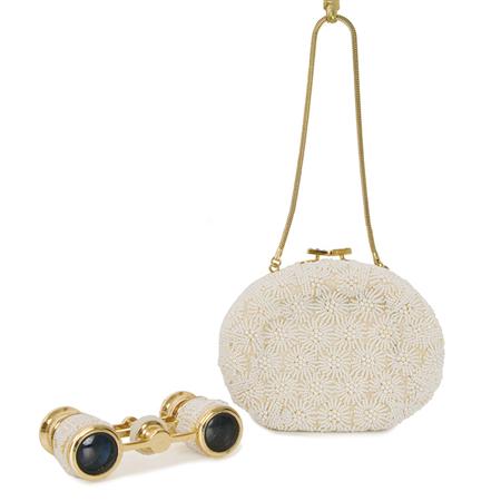 Faux Pearl Beaded Pair of Opera