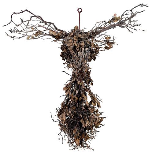 FAUX STAG MOUNT OF DRIED