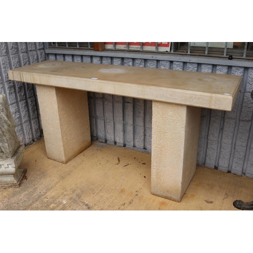 Faux stone patio console, approx