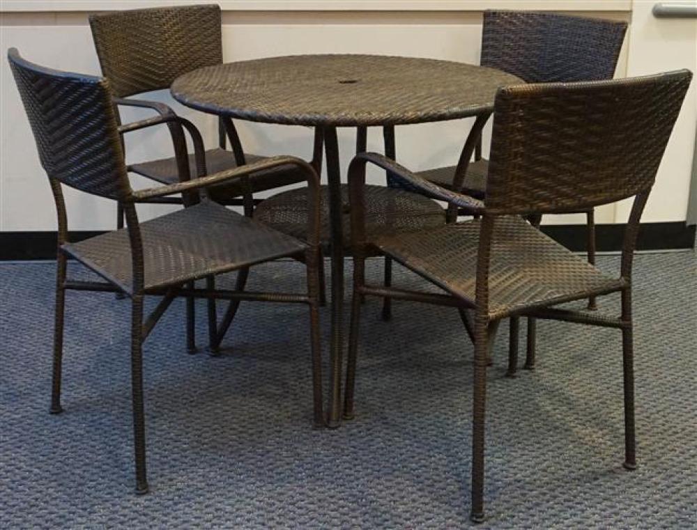 FAUX WICKER ROUND BREAKFAST TABLE