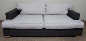 FAUX WICKER TWO-CUSHION SOFA,