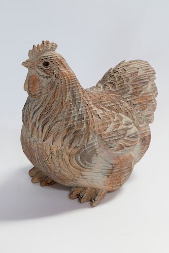 FAUX WOOD COMPOSITION CHICKENFaux