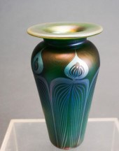 FAVRILE ART GLASS PULLED FEATH