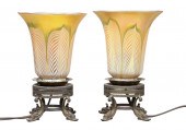 Favrile pulled feather table l