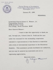 FBI LETTER SIGNED J. EDGAR HOO