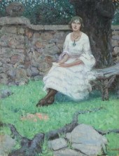 F.C. HERBST OIL ON PANEL PORTR